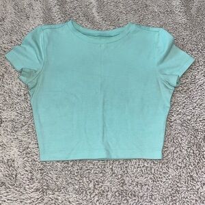 Wild fable light blue cropped tight tee size XS.